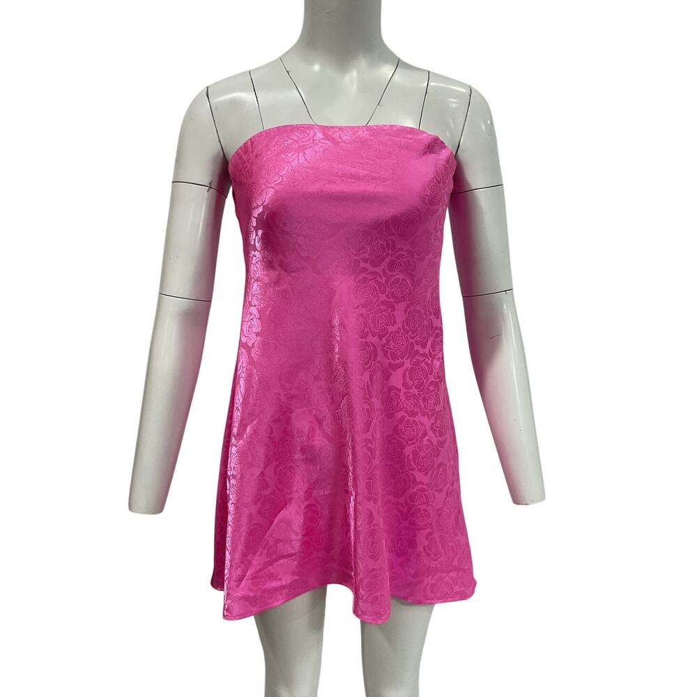 Show Me Your Mumu Chic Bright Pink Rose Taylor Mini Dress Size M - Picture 2 of 5